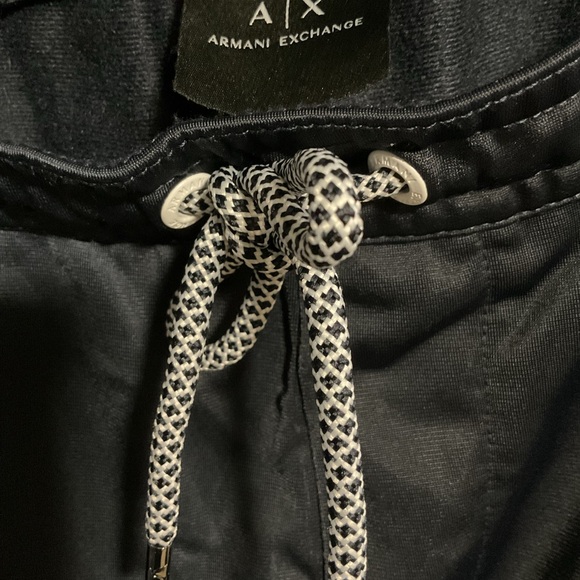 Armani Exchange Navy Blue Pants with White Trim - Picture 5 of 7